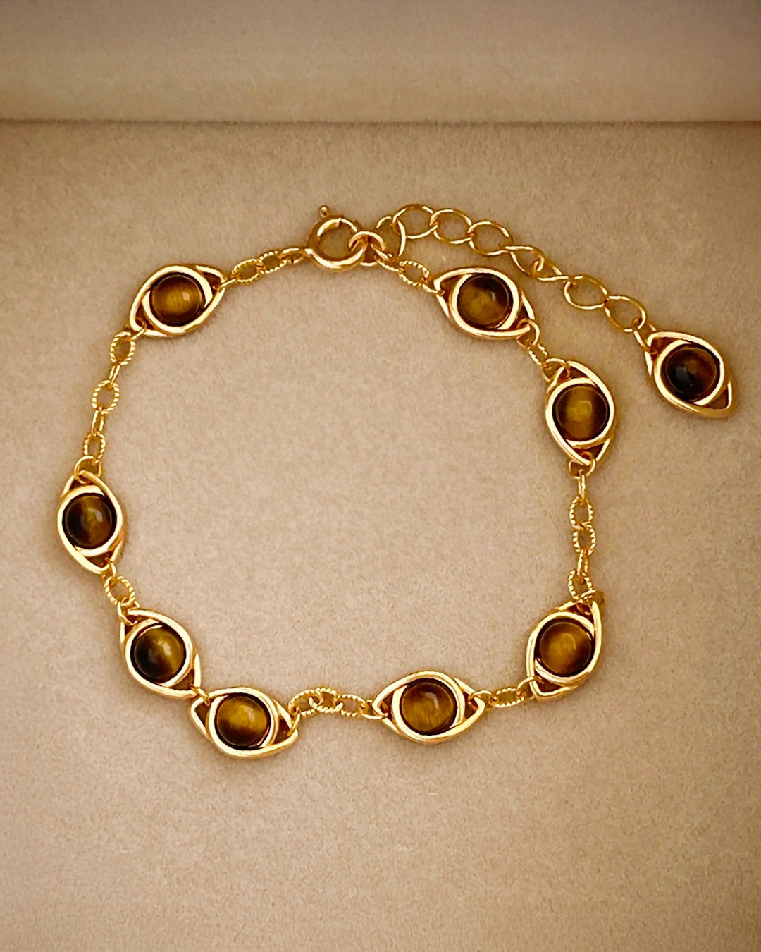 Button Tiger's Eye