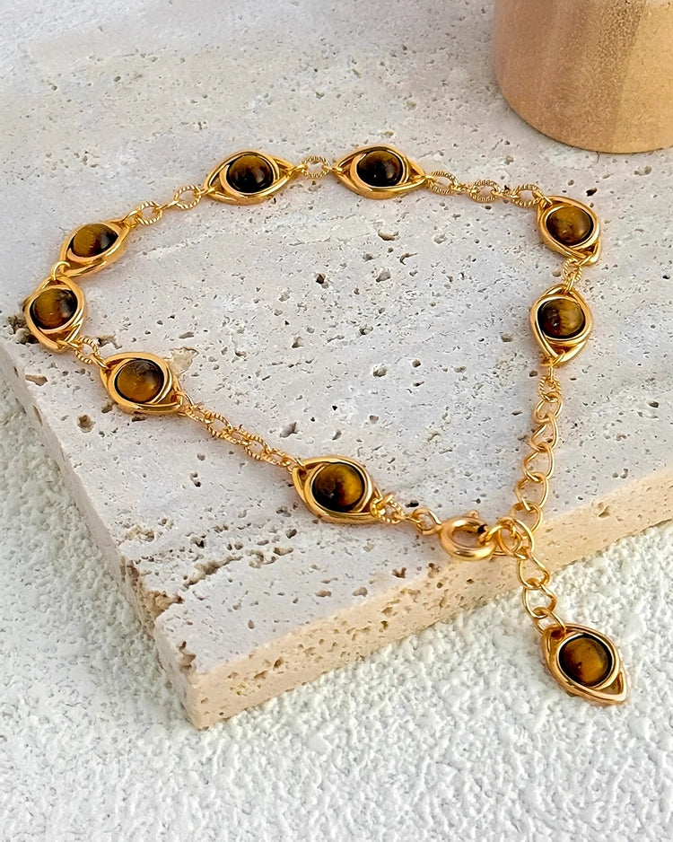 Button Tiger's Eye